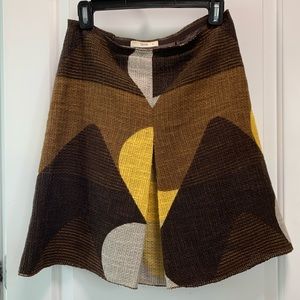 Prada Brown Colorblock Skirt US 6